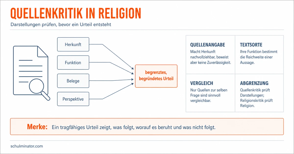 Quellenkritik in Religion: Quellen sicher prüfen