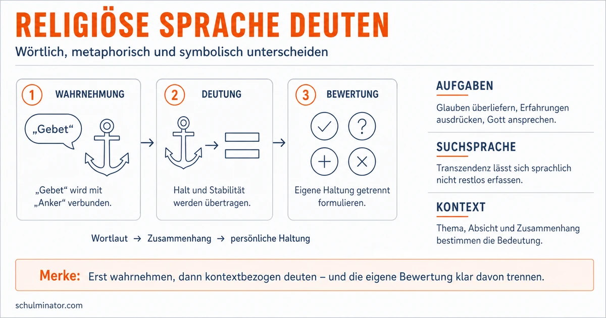 Religiöse Sprache verstehen und deuten