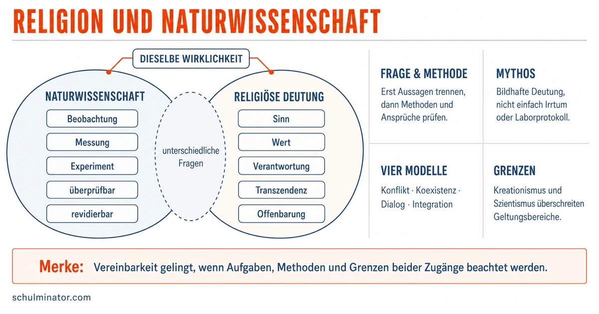 Religion und Naturwissenschaft: Verhältnis verstehen