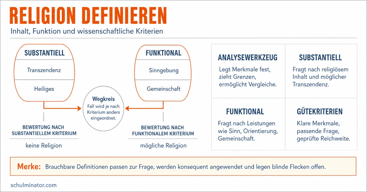 Religionsdefinition: Begriffe prüfen und anwenden