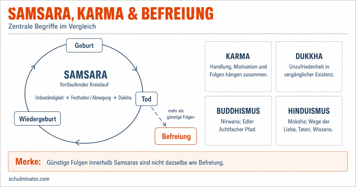 Samsara: Kreislauf, Karma und Befreiung verstehen