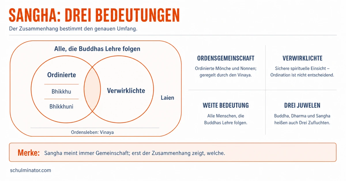 Sangha: Gemeinschaft im Buddhismus erklärt