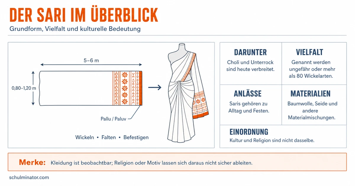 Sari: Kleidung, Wickelweise und kulturelle Bedeutung