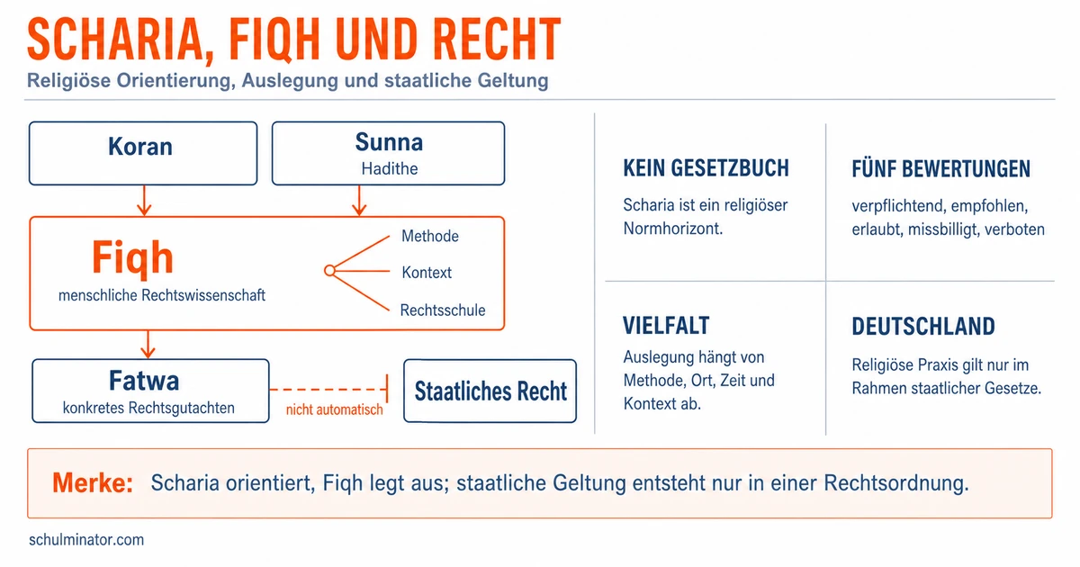Scharia verstehen: Auslegung, Praxis und Recht