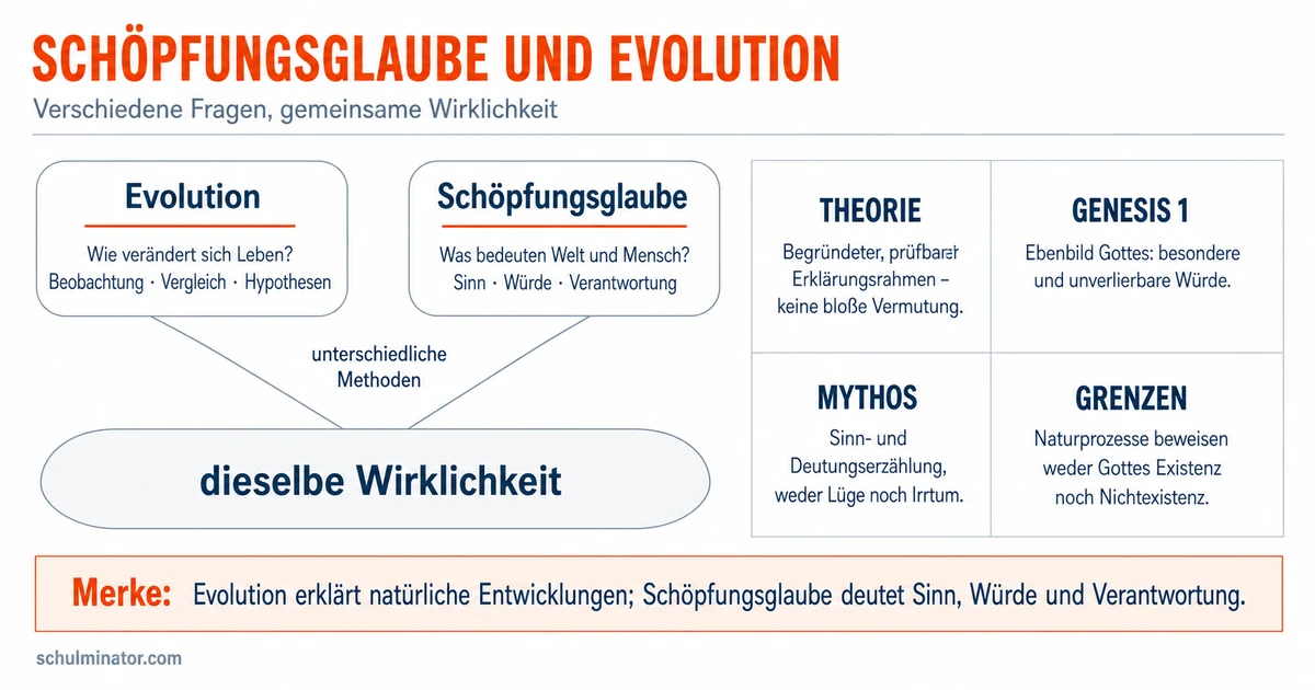 Schöpfung und Evolution: Glaube und Wissen