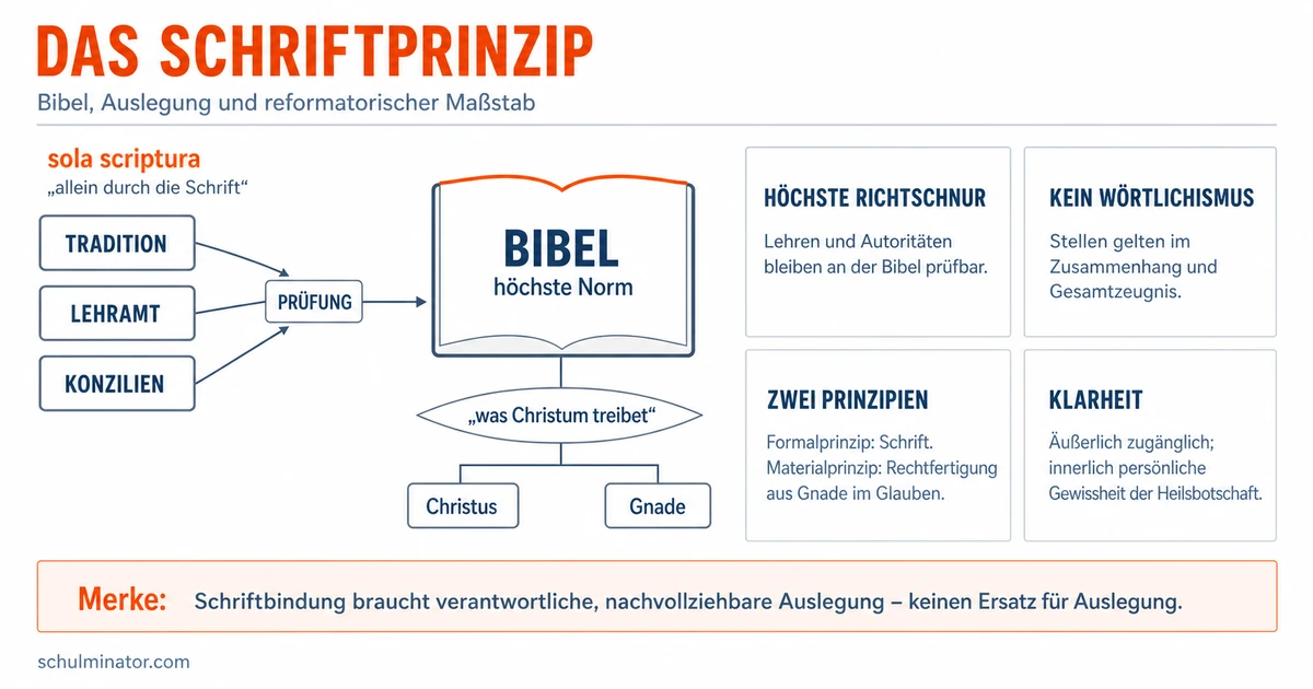 Schriftprinzip: Sola scriptura einfach erklärt