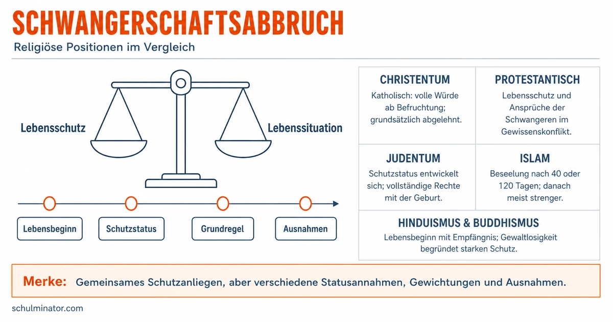 Schwangerschaftsabbruch: religiöse Positionen