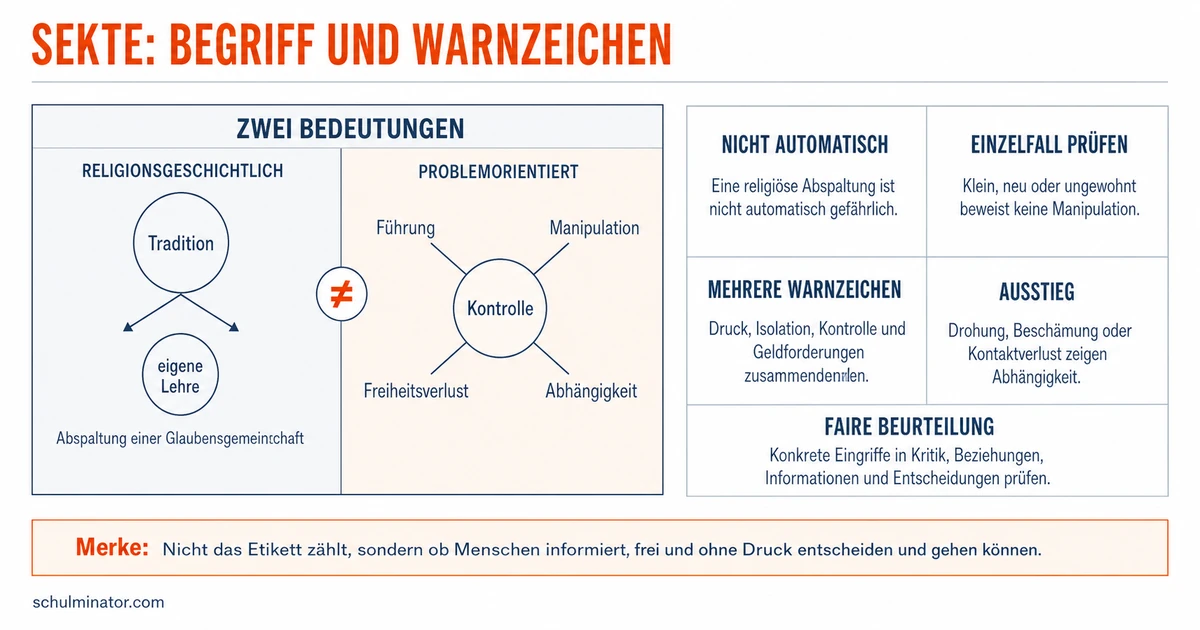Sekte: Bedeutung, Warnzeichen und Hilfe