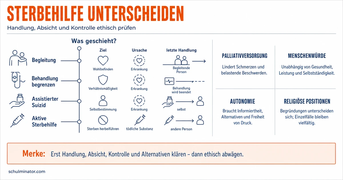 Sterbehilfe in der christlichen Ethik beurteilen