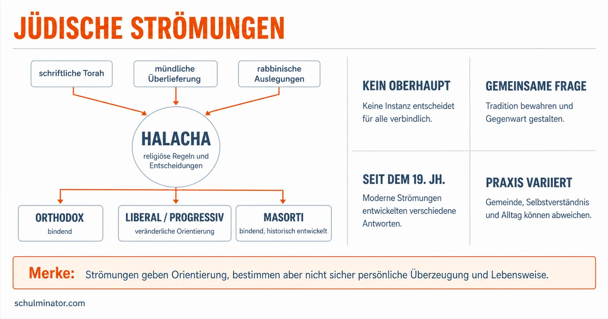 Strömungen im Judentum einfach erklärt