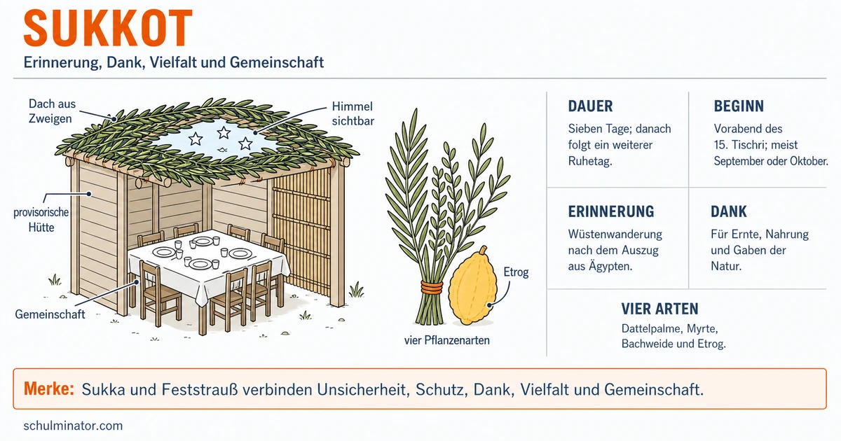 Sukkot: Bedeutung, Sukka und Feststrauß