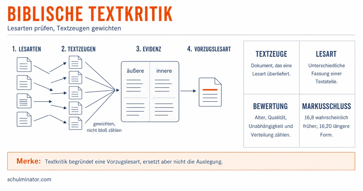 Textkritik der Bibel: Lesarten sicher beurteilen
