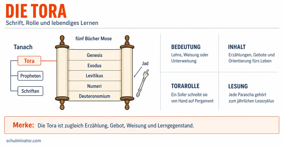 Tora: Weisung, Torarolle und jüdisches Lernen