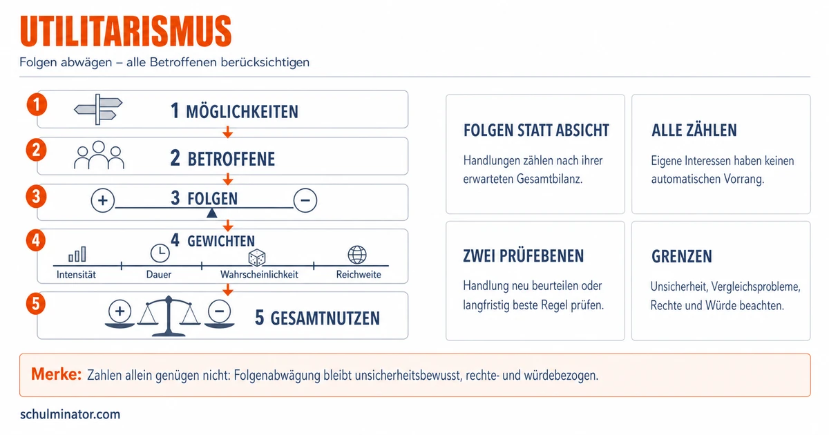 Utilitarismus: Folgenethik verstehen und anwenden