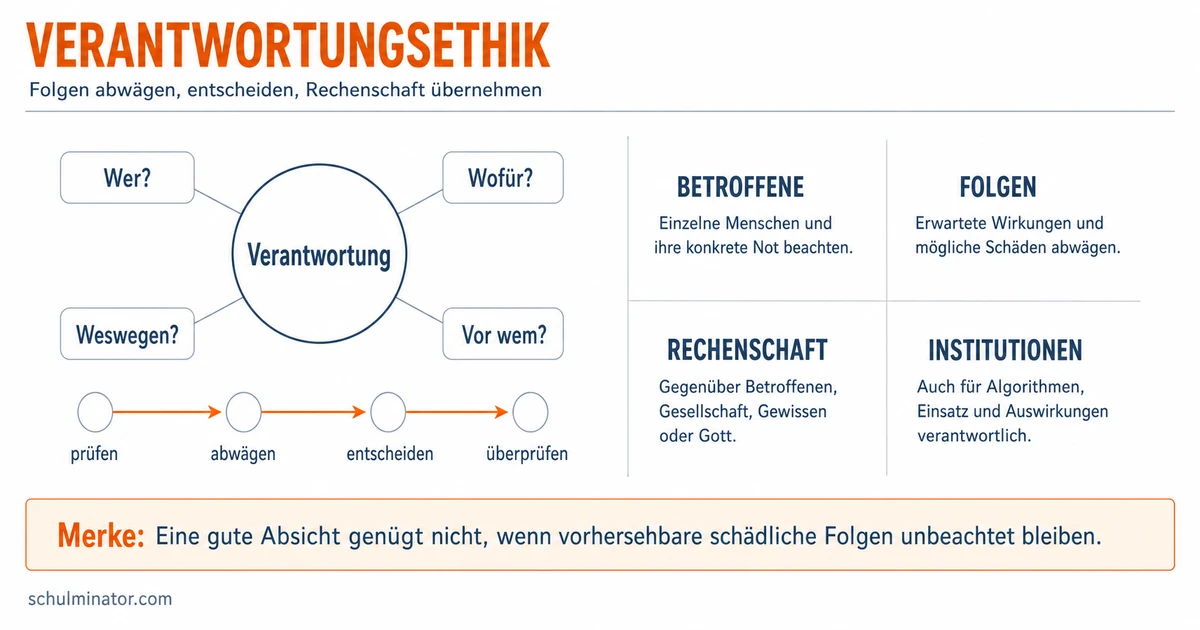 Verantwortungsethik: Folgen abwägen und urteilen