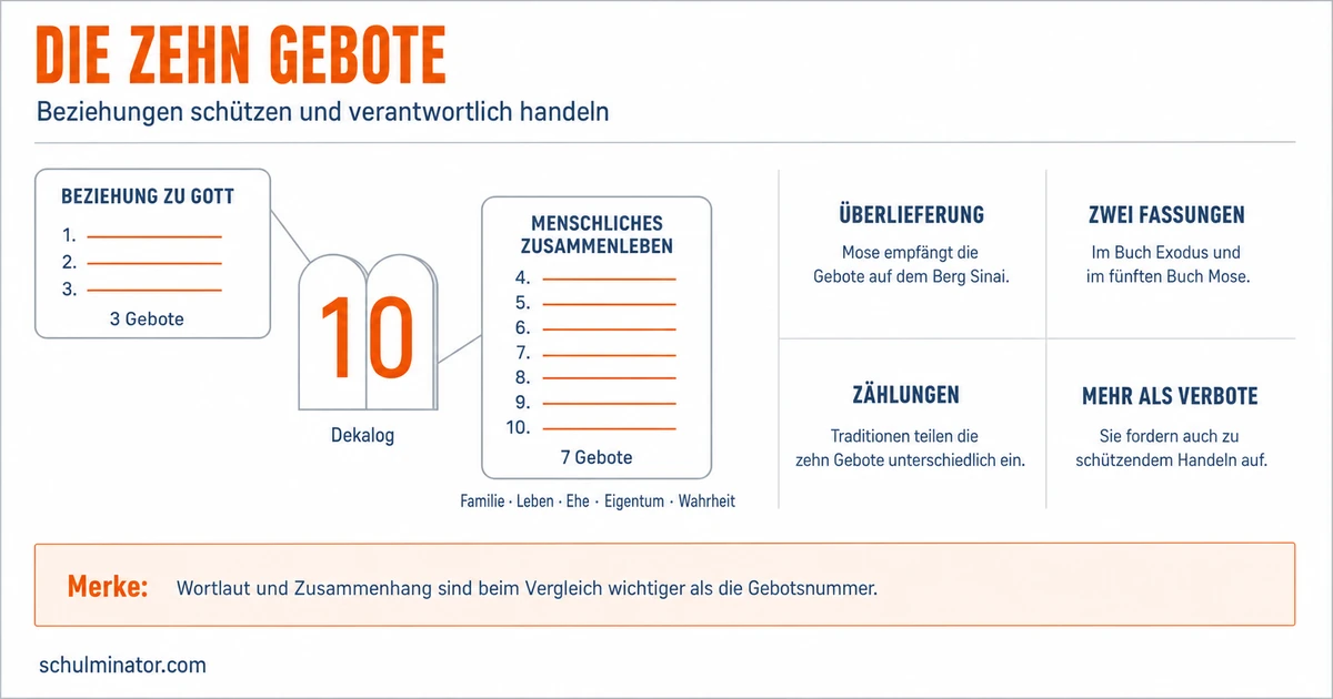 Zehn Gebote: Bedeutung, Inhalt und Auslegung