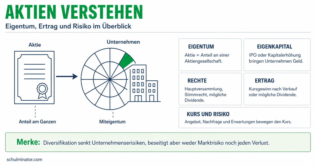 Aktie einfach erklärt: Rechte, Chancen und Risiken