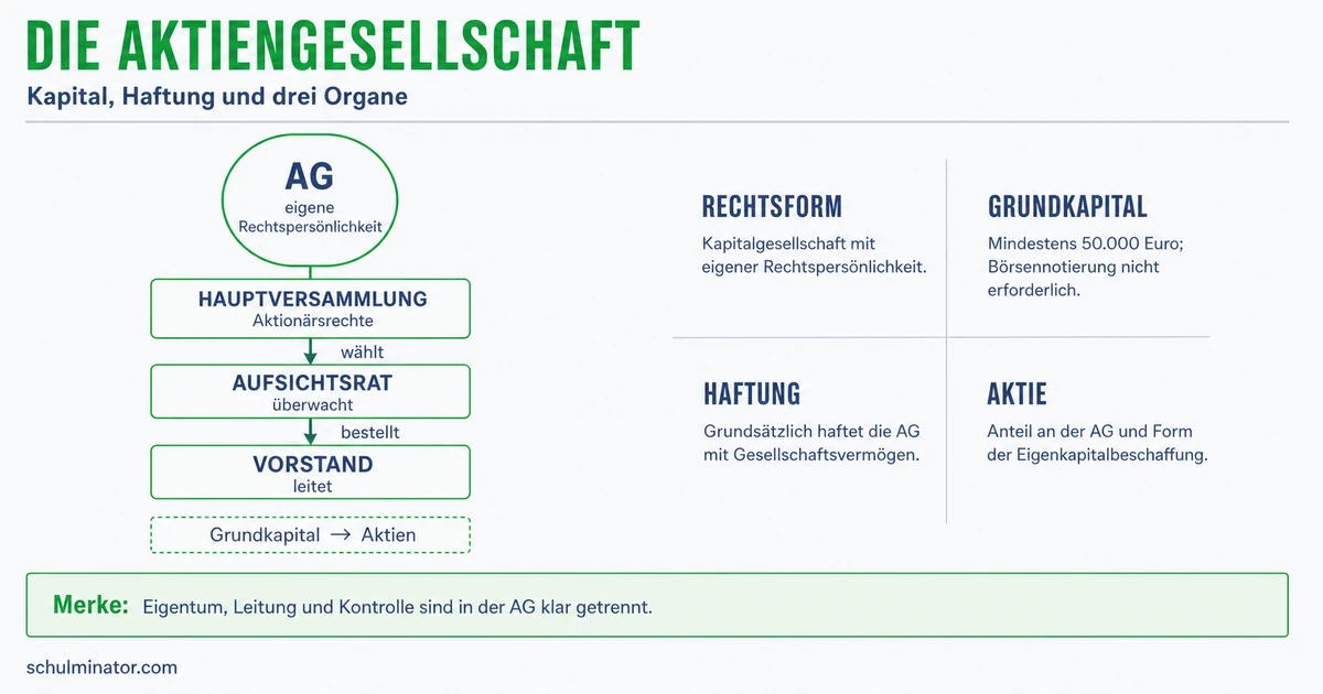 Aktiengesellschaft (AG): Aufbau einfach erklärt