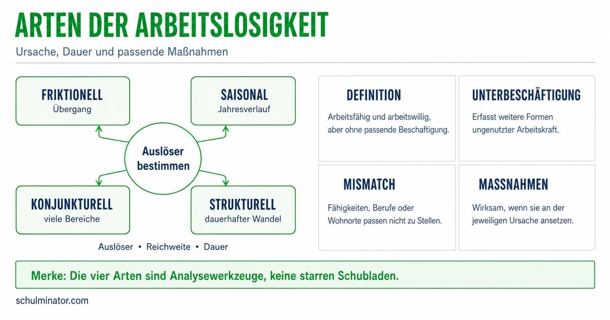 Arbeitslosigkeit: Arten, Folgen und Maßnahmen