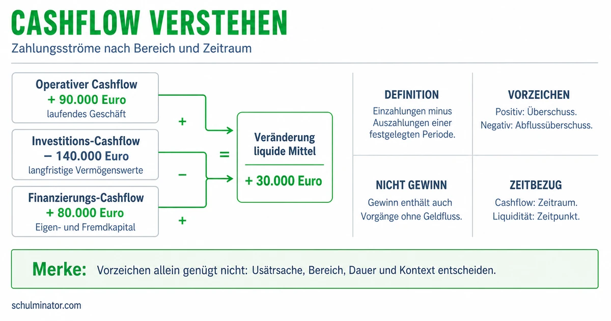 Cashflow verstehen, berechnen und beurteilen