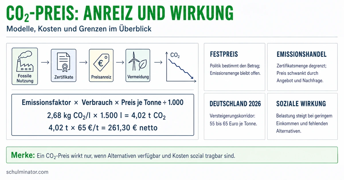 CO₂-Preis: Wirkung, Kosten und soziale Folgen
