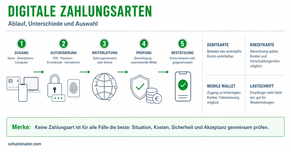 Digitale Zahlungsarten: sicher auswählen