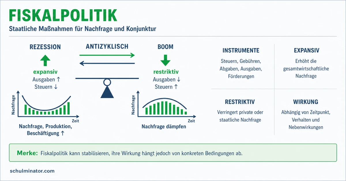 Fiskalpolitik: Instrumente, Wirkung und Grenzen