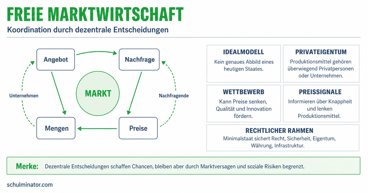 Freie Marktwirtschaft: Merkmale, Chancen und Risiken