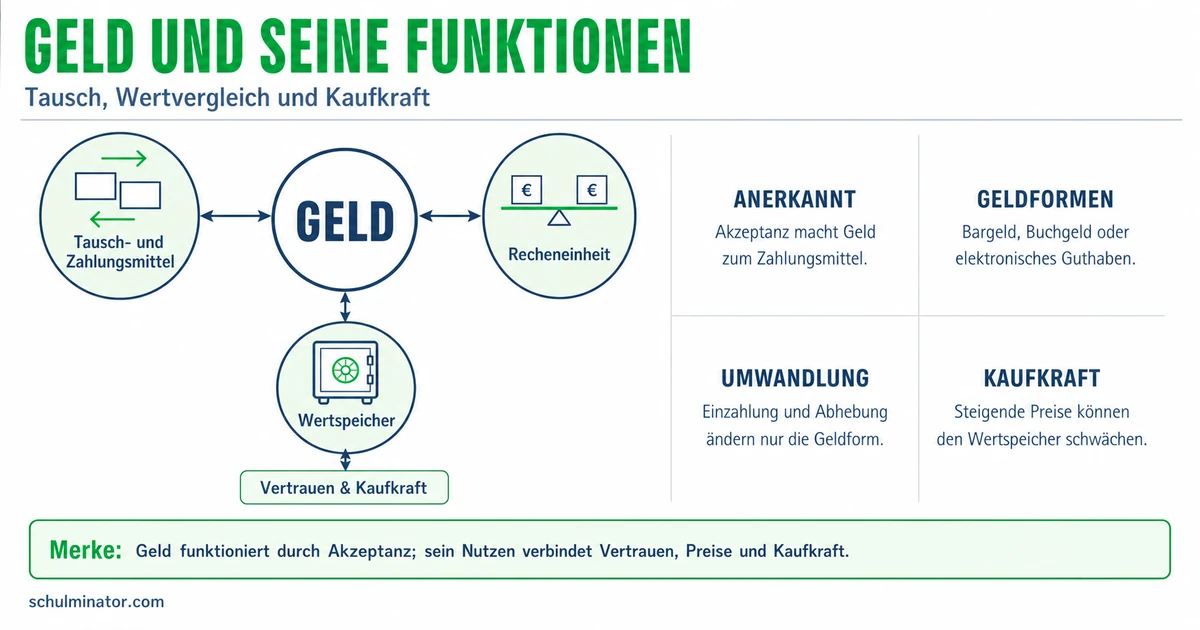 Geld einfach erklärt: Funktionen, Formen und Wert
