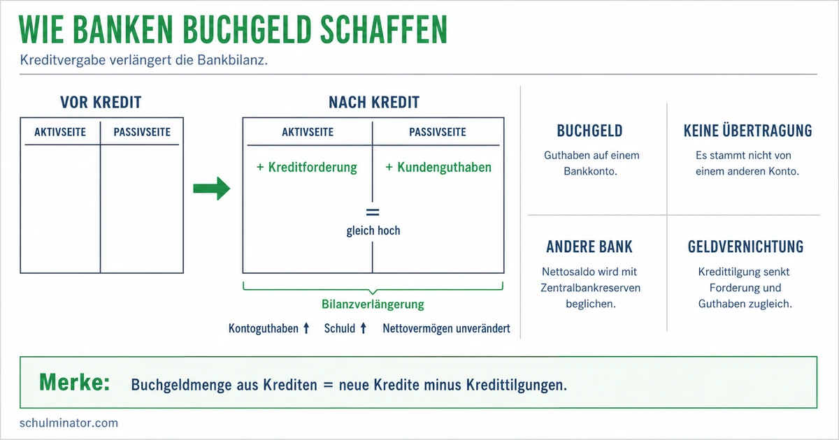 Geldschöpfung: Wie Banken Buchgeld schaffen