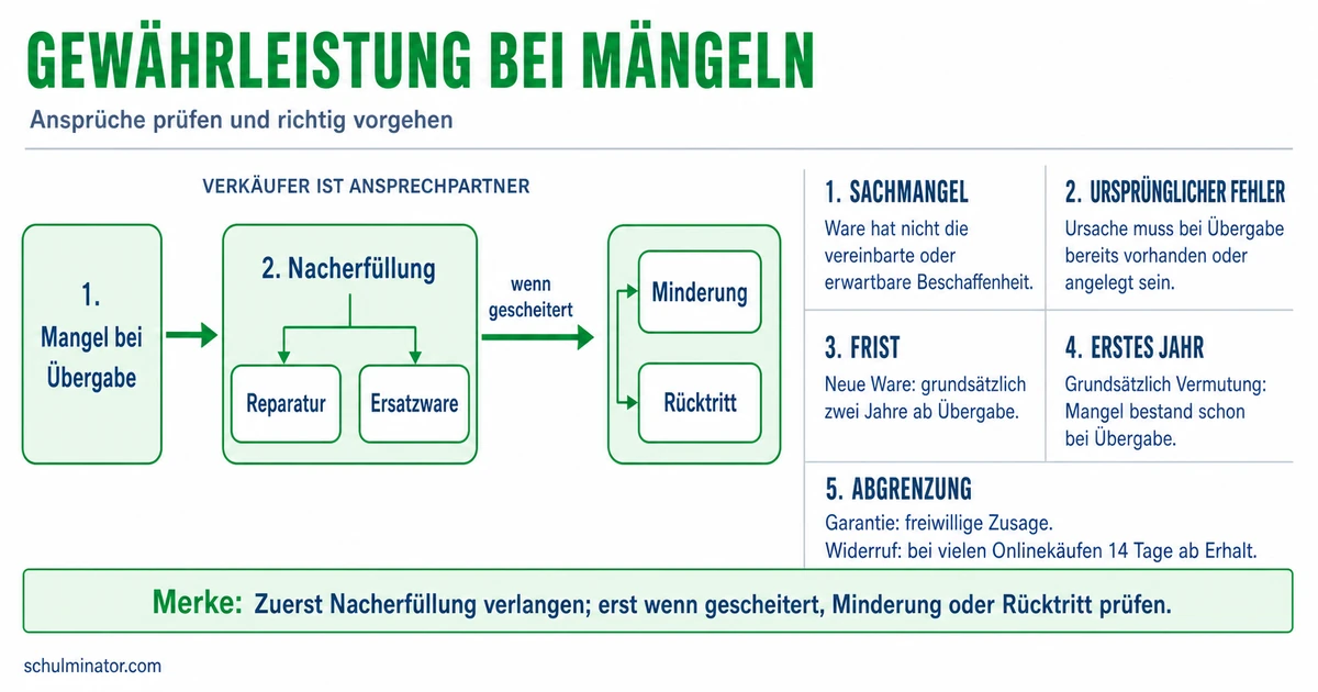 Gewährleistung: Rechte bei mangelhafter Ware