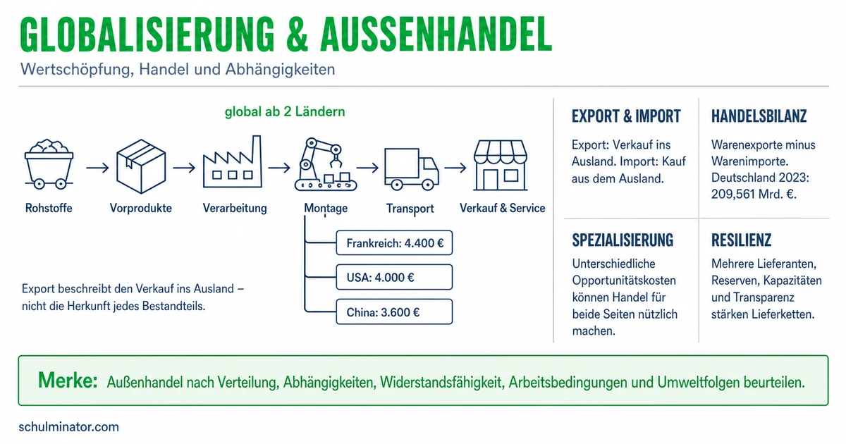 Globalisierung und Außenhandel einfach analysiert