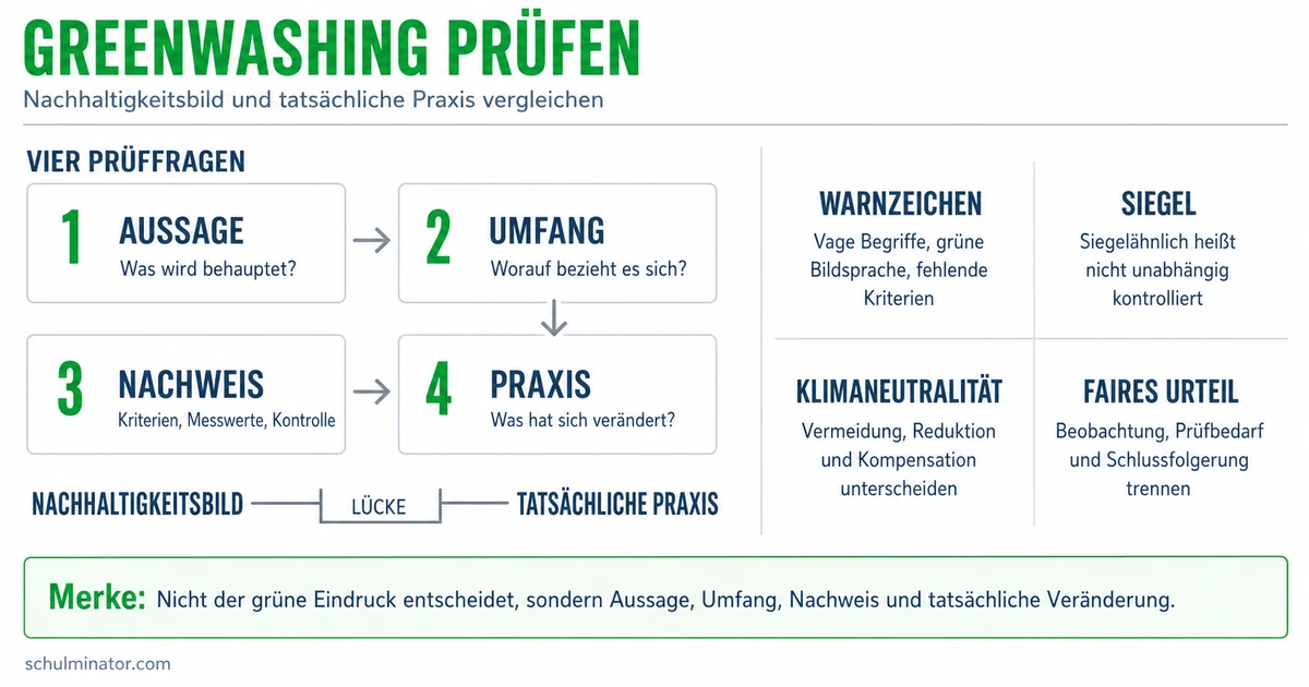 Greenwashing erkennen und prüfen