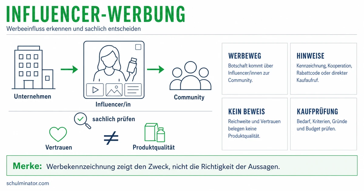 Influencer-Werbung erkennen und kritisch prüfen