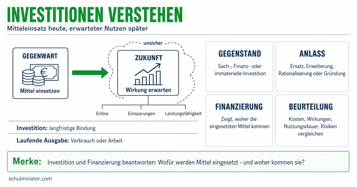 Investition: Arten, Ziele und Risiken verstehen