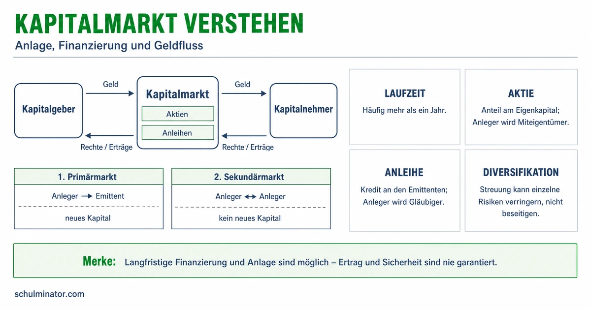 Kapitalmarkt einfach erklärt: Aufbau und Funktion