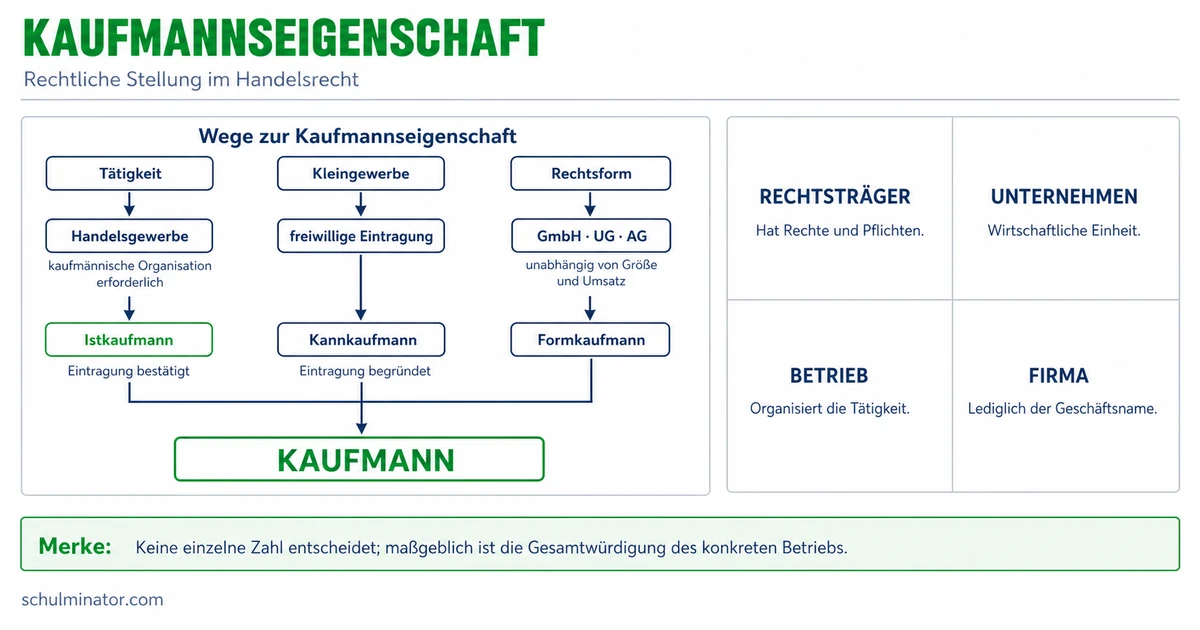 Kaufmannseigenschaft nach HGB einfach prüfen