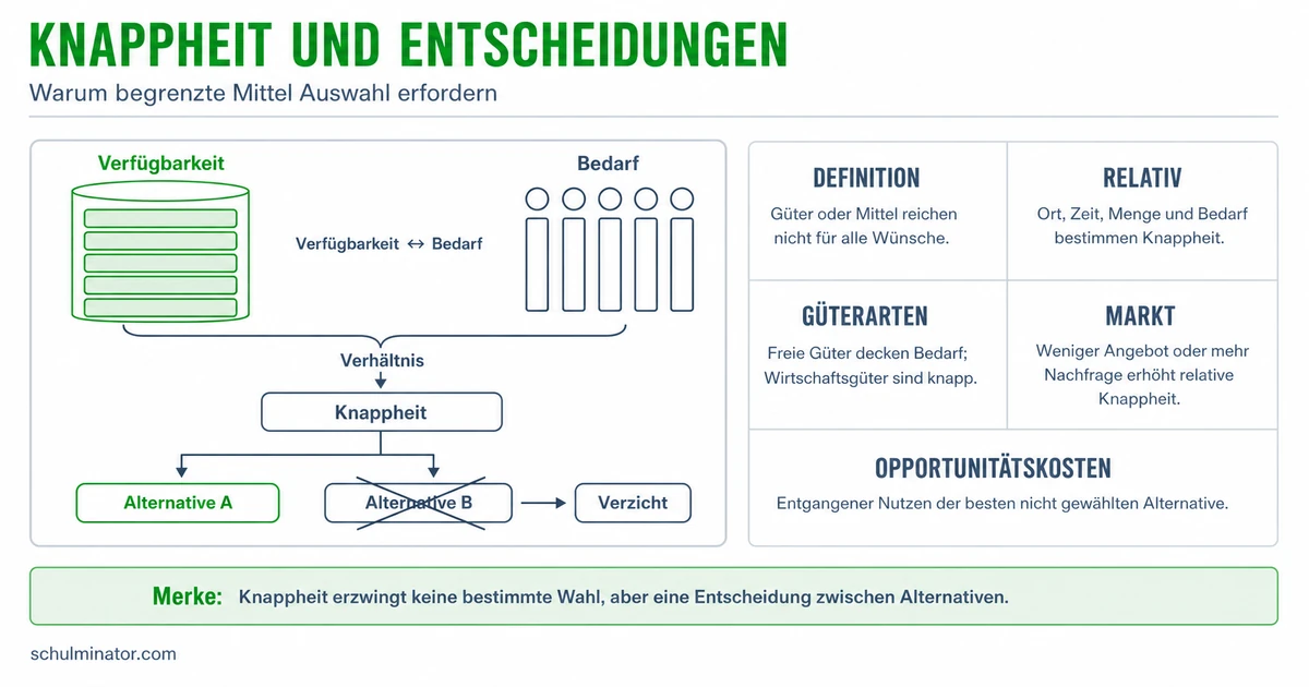 Knappheit einfach erklärt: Wirtschaften und wählen