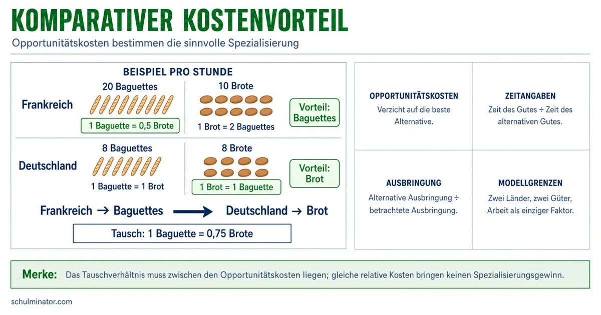 Komparativer Kostenvorteil: einfach berechnen