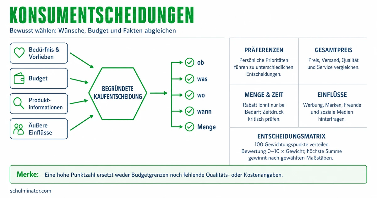 Konsumentscheidung: bewusst auswählen