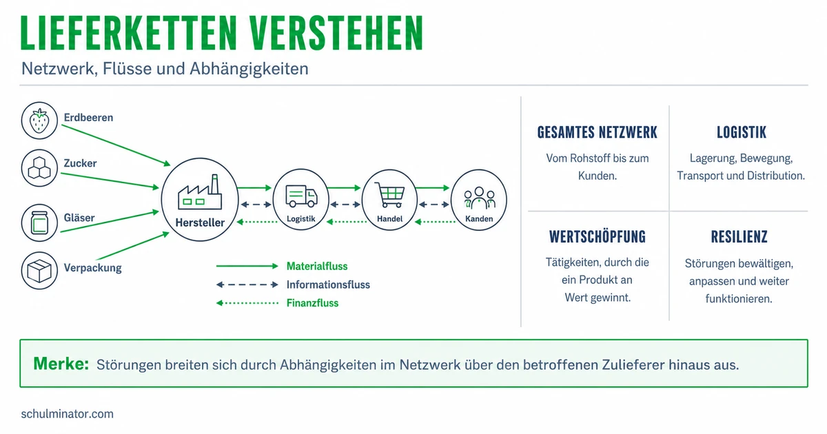 Lieferkette verstehen: Akteure, Flüsse und Risiken