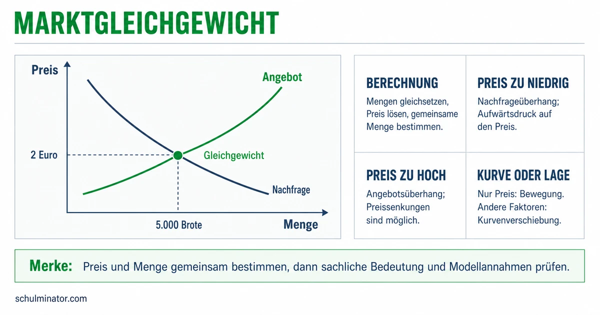Marktgleichgewicht berechnen und verstehen