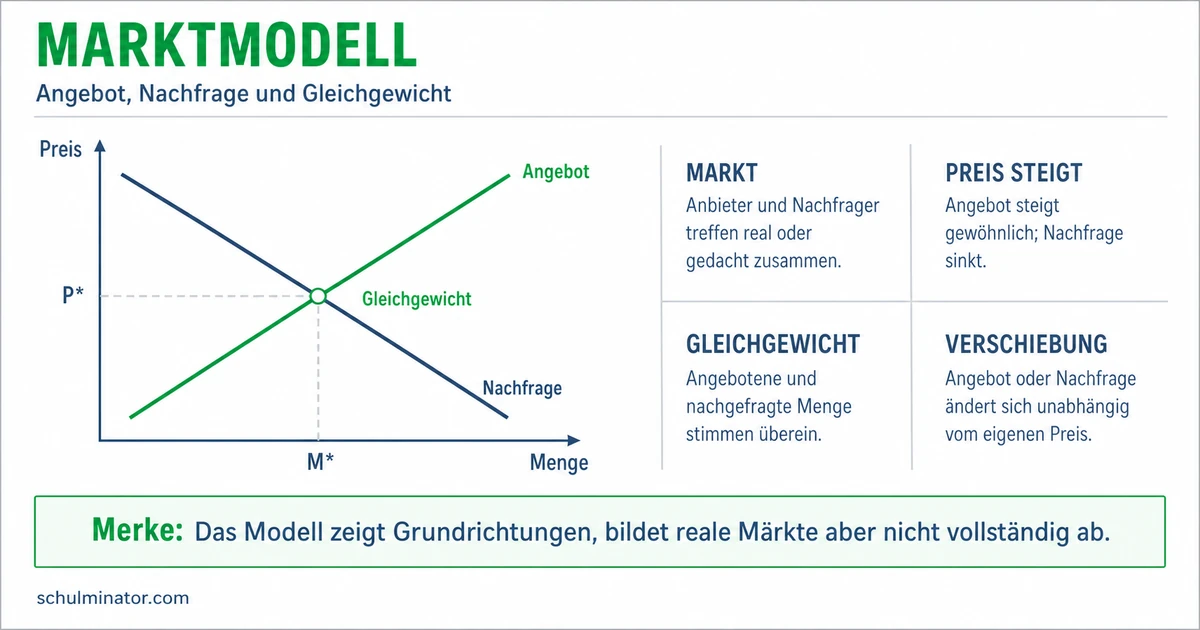 Marktmodell: Angebot, Nachfrage und Preisbildung