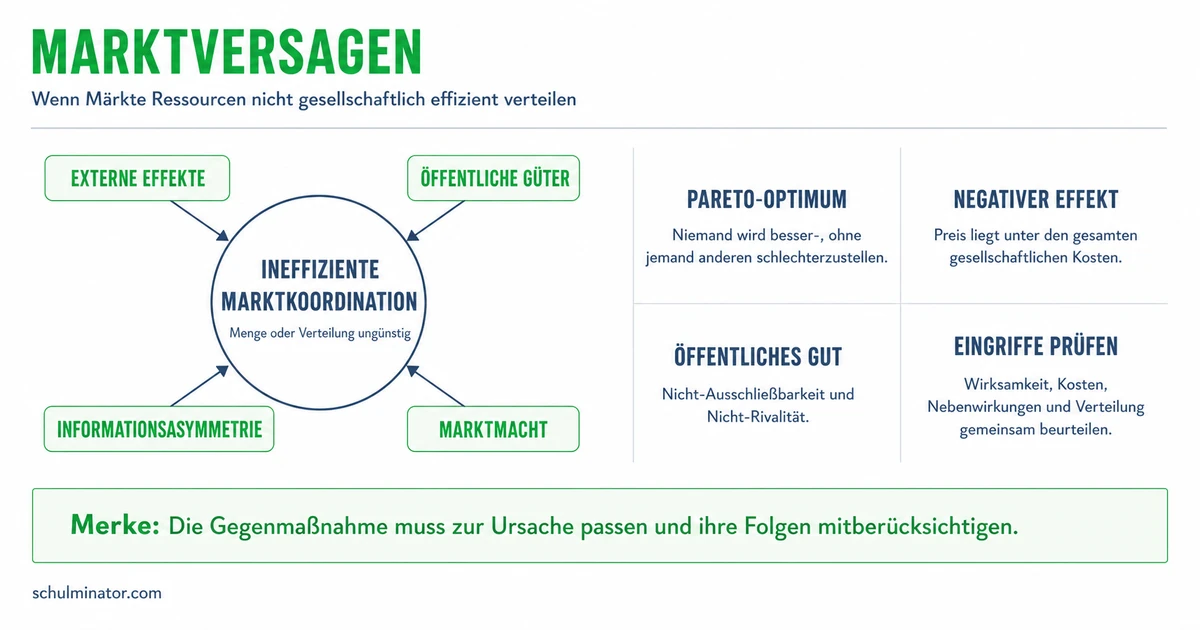 Marktversagen: Ursachen und Lösungen erklärt