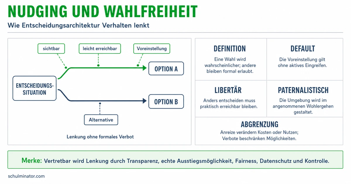 Nudging: Wirkung, Beispiele und Kritik
