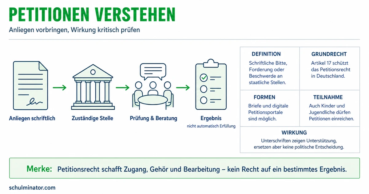 Petition: Interessen wirksam an Politik richten