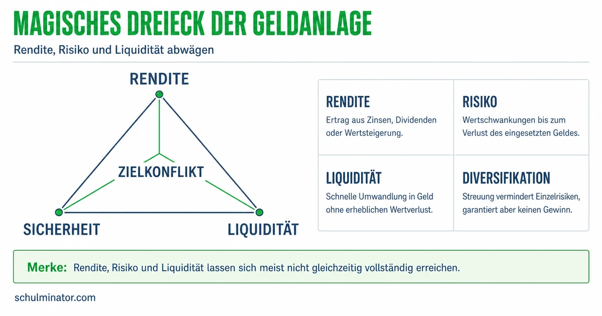 Rendite, Risiko und Liquidität einfach erklärt