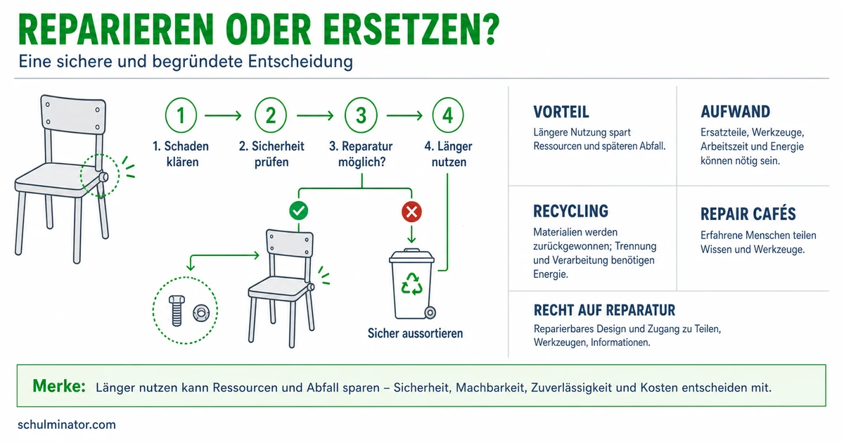 Reparatur: nachhaltig entscheiden statt wegwerfen