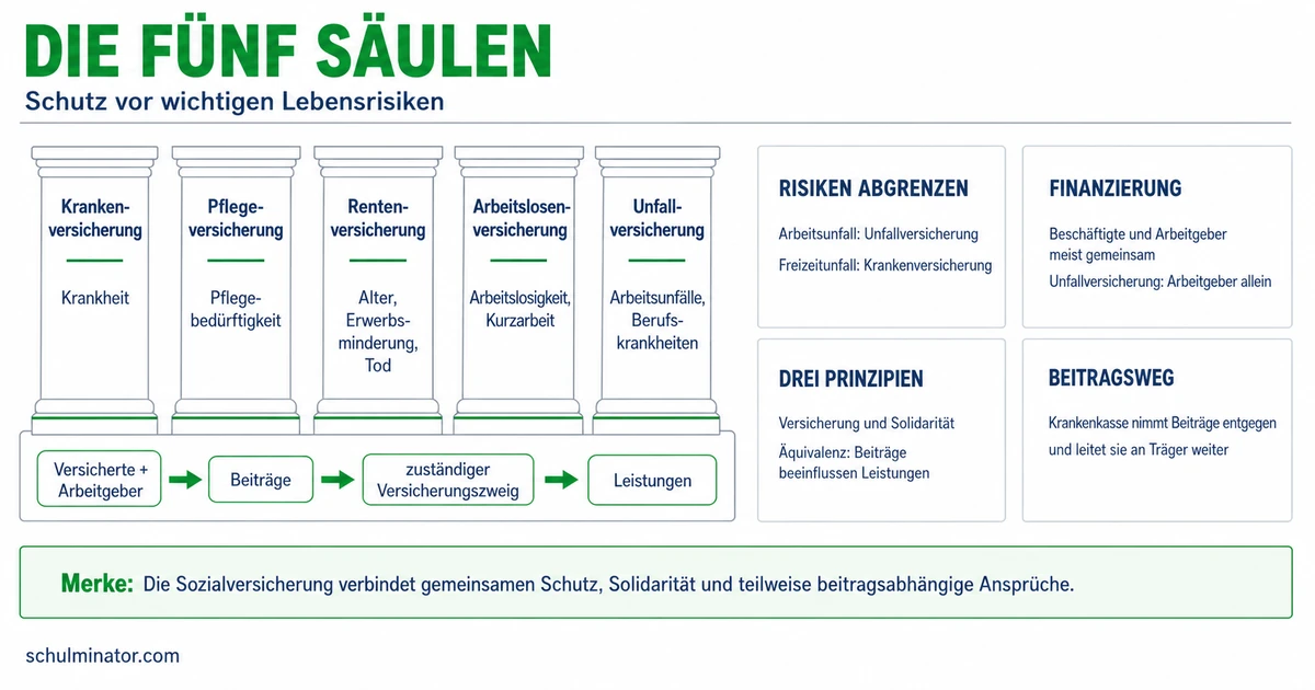 Sozialversicherung: fünf Säulen einfach erklärt