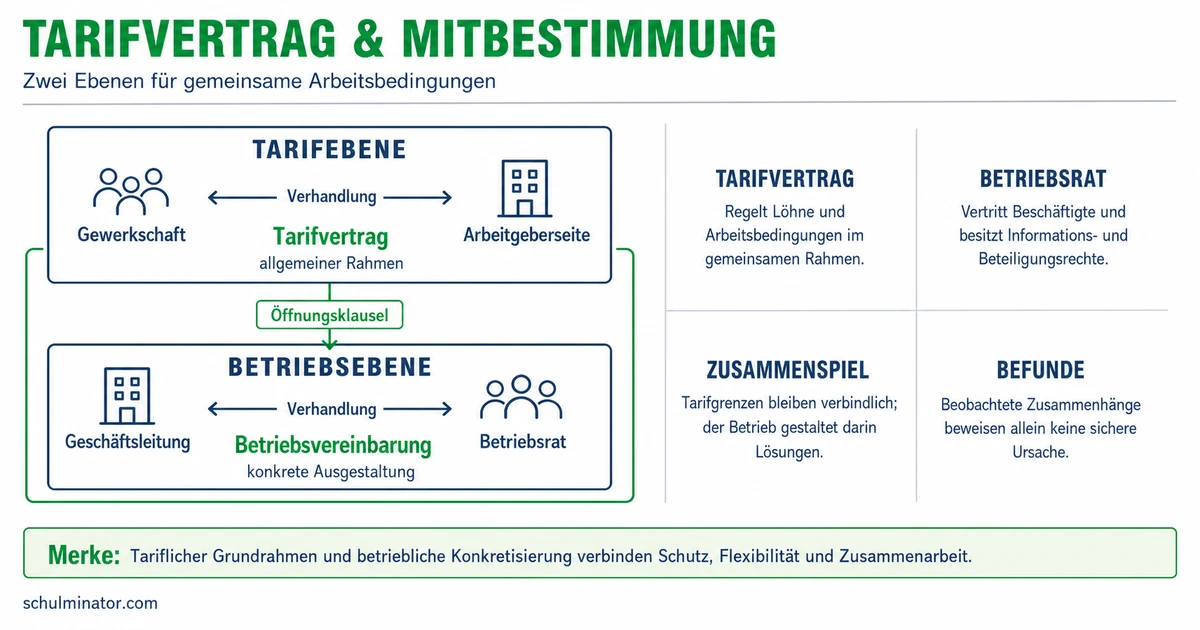 Tarifvertrag und Mitbestimmung einfach erklärt